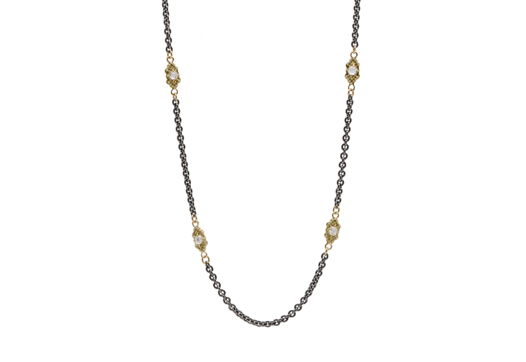 Gold Scroll Link Necklace – Armenta Collection