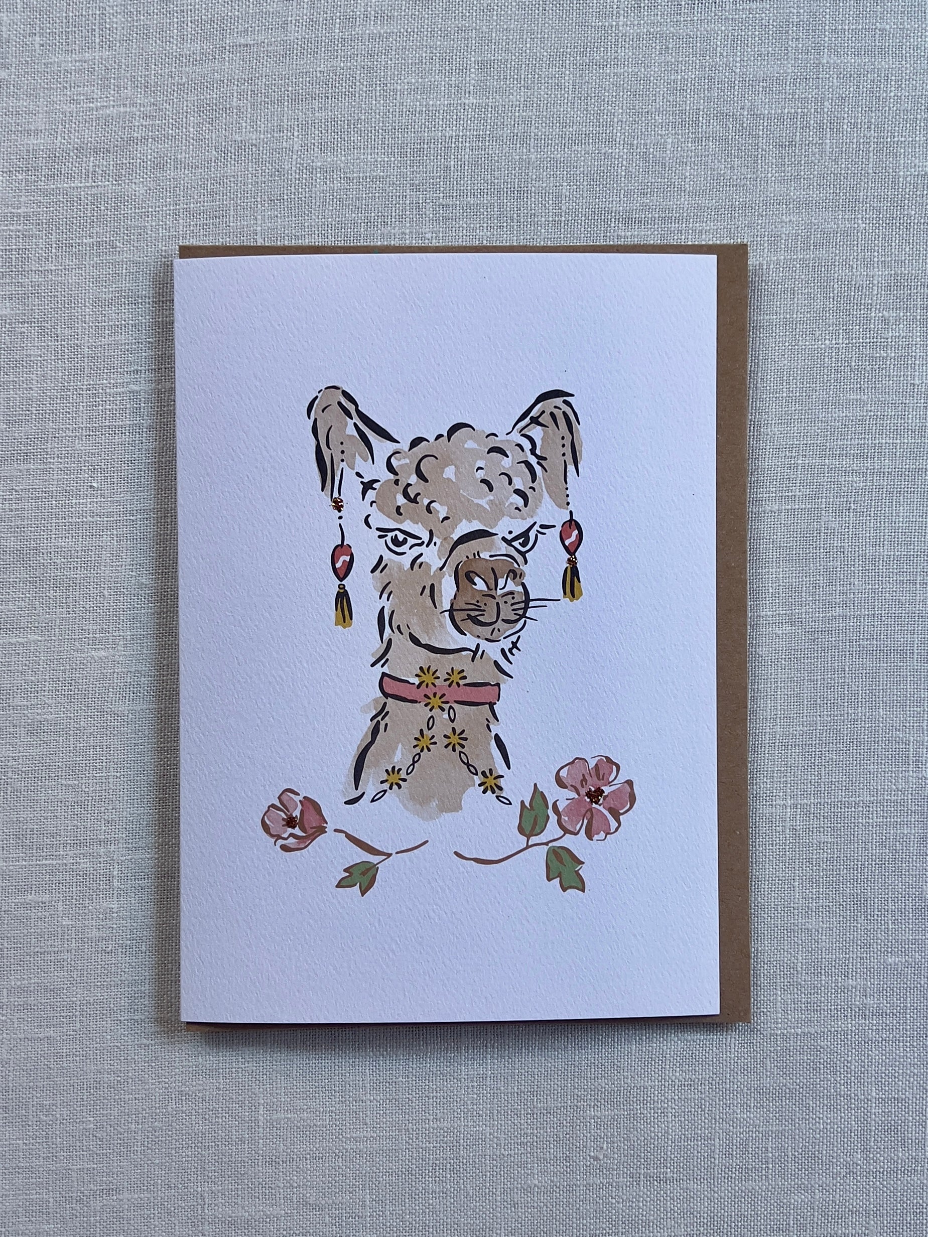 Llama Greeting Card
