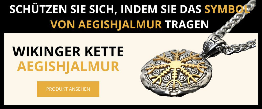 Wikinger Kette mit Aegishjalmur symbol