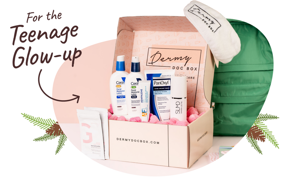 Acne treatment skincare product box 