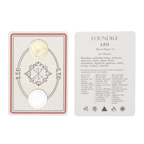 Front and Back of the FoundRae Leo Card.