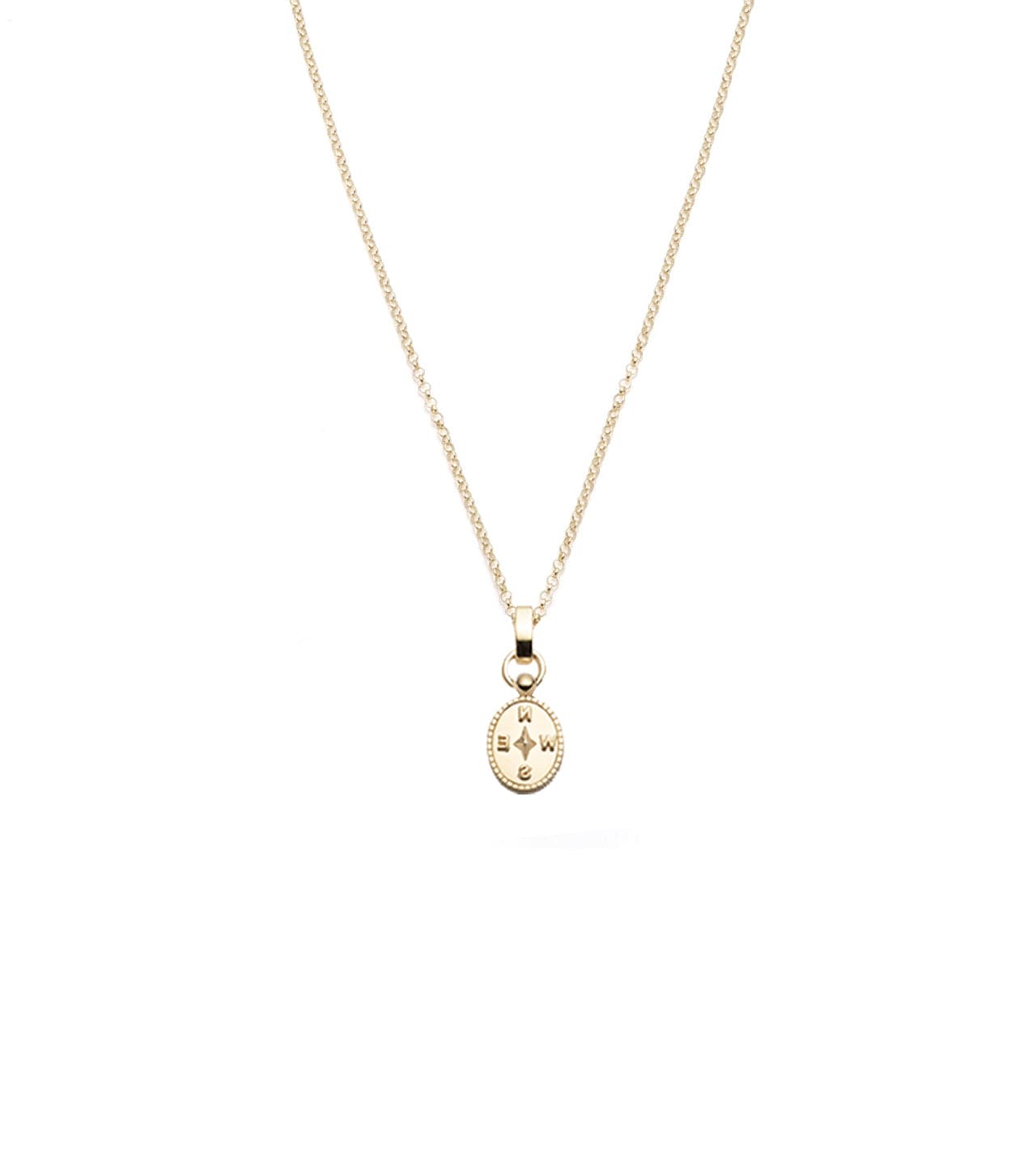 Lowercase Monogram on Belcher Chain Necklace in Rose Gold - FAB Accessories  Inc.