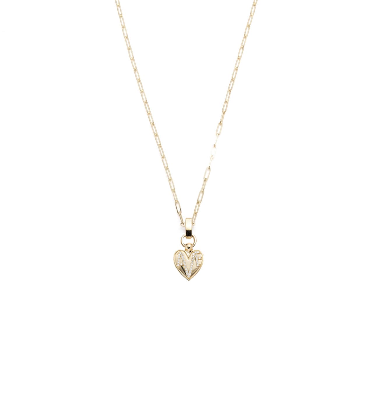 Dora Gold Mini Clover with One Diamond Leaf Necklace