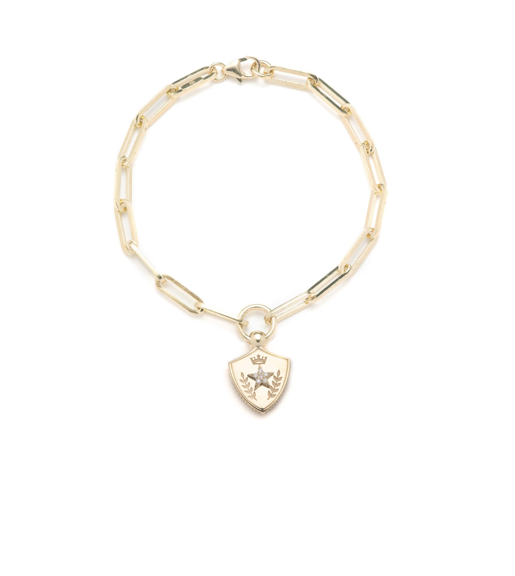 Foundrae | Sister Hook Oversized Belcher Bracelet 18K Yellow Gold Size Medium