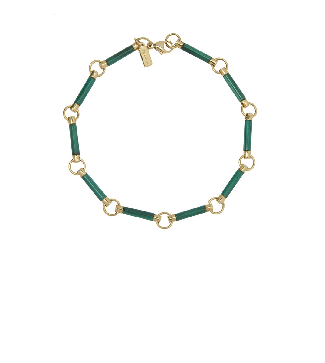 18K Gold Malachite Element Stone Bracelet – FoundRae