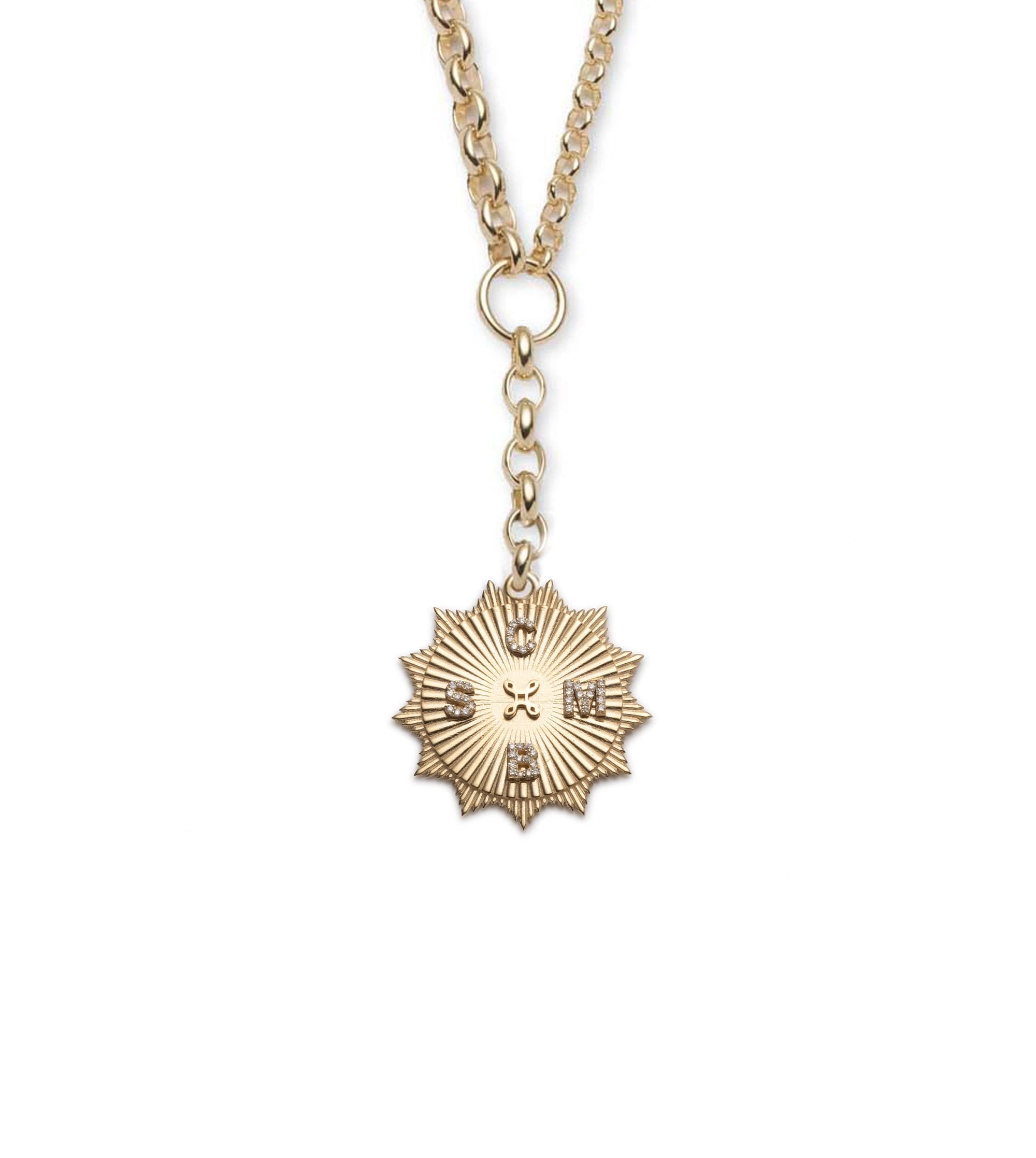 Gold Charm LV Necklace – Simply Caii