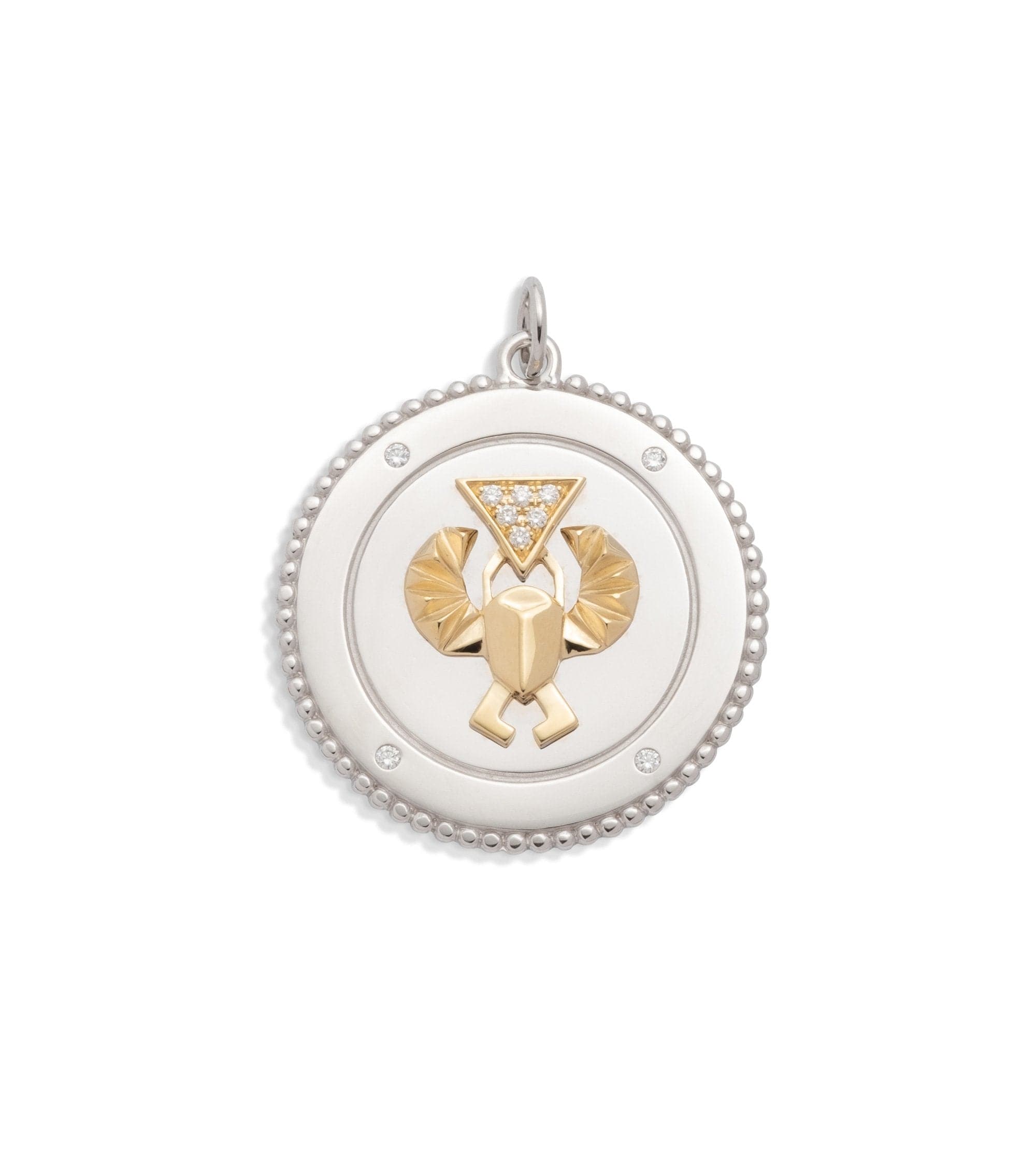 18K Yellow Gold Blossoms Resilience Large Medallion with Diamond – FoundRae