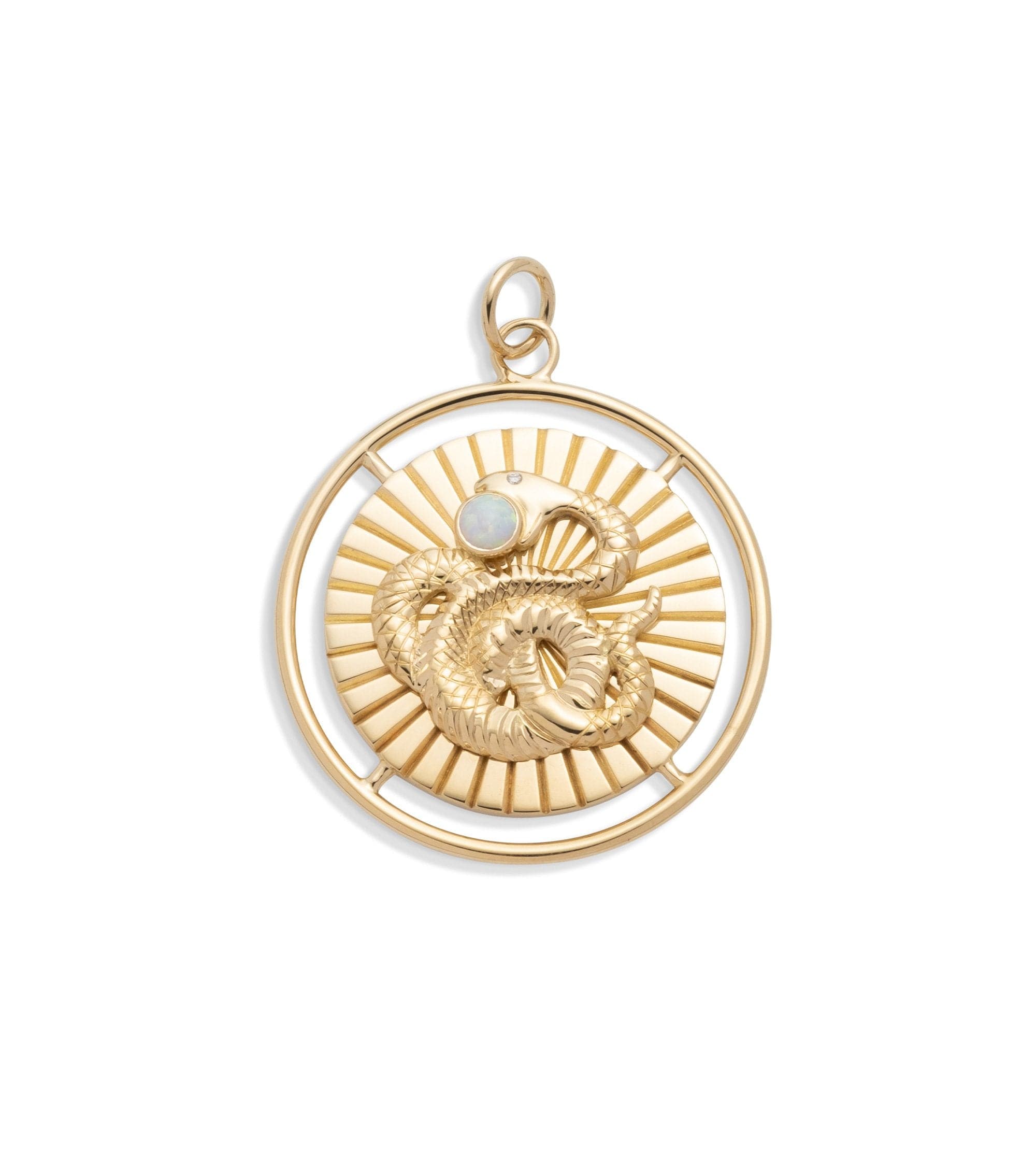 18K Yellow Gold Blossoms Resilience Large Medallion with Diamond – FoundRae
