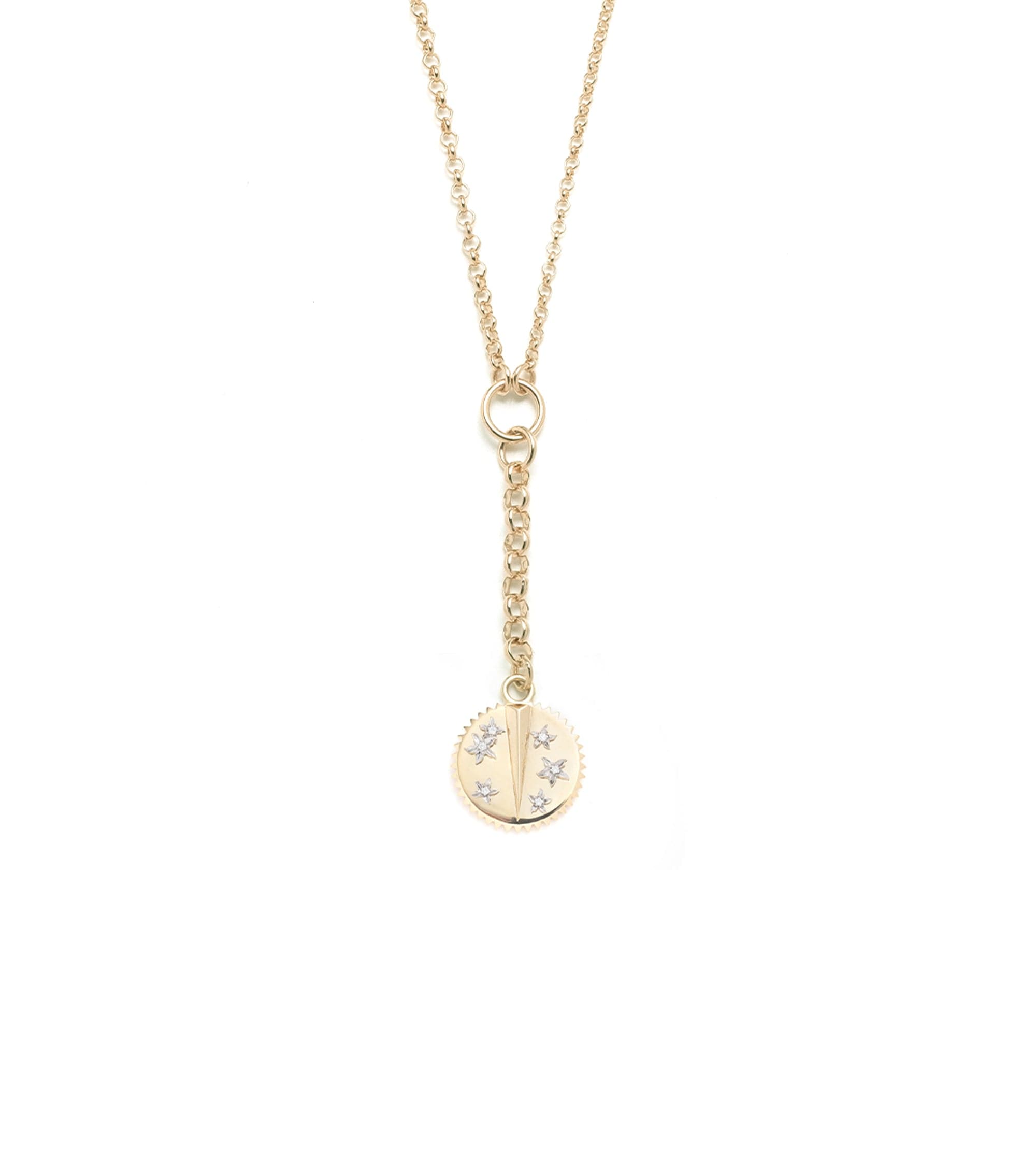 Foundrae | Protection Small Mixed Belcher Extension Chain Necklace 18K Yellow Gold Size 2mm