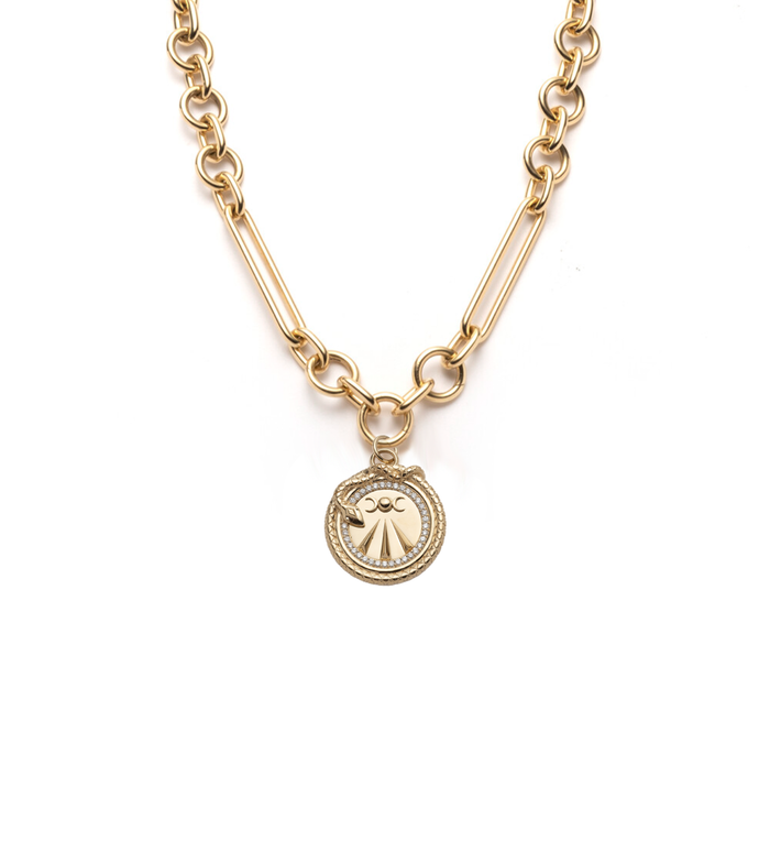 18K Yellow Gold Petite Heart Ingot - Love : Fine Belcher Chain Necklace –  FoundRae