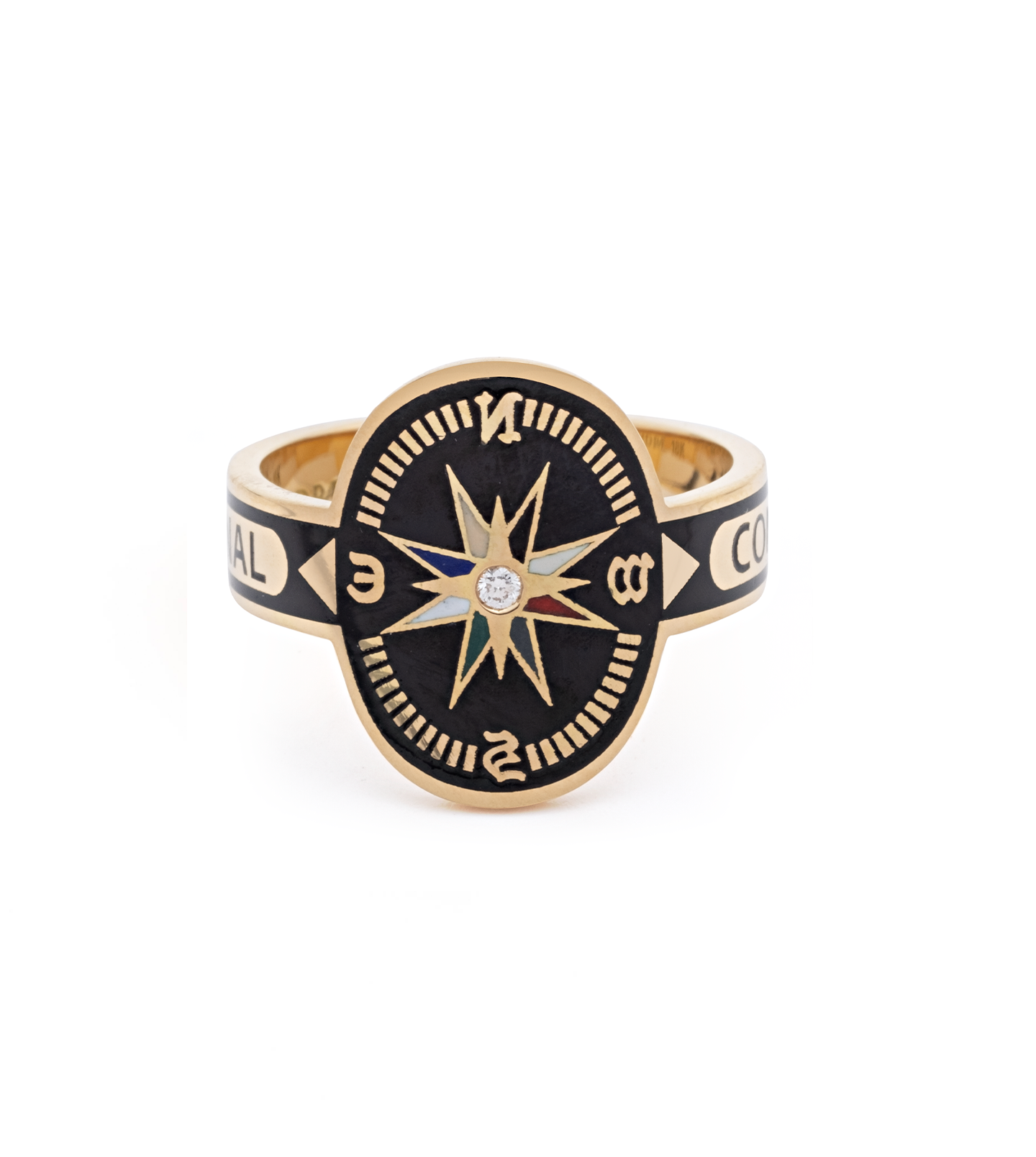 18K Yellow Gold Black Compass Cigarband – FoundRae