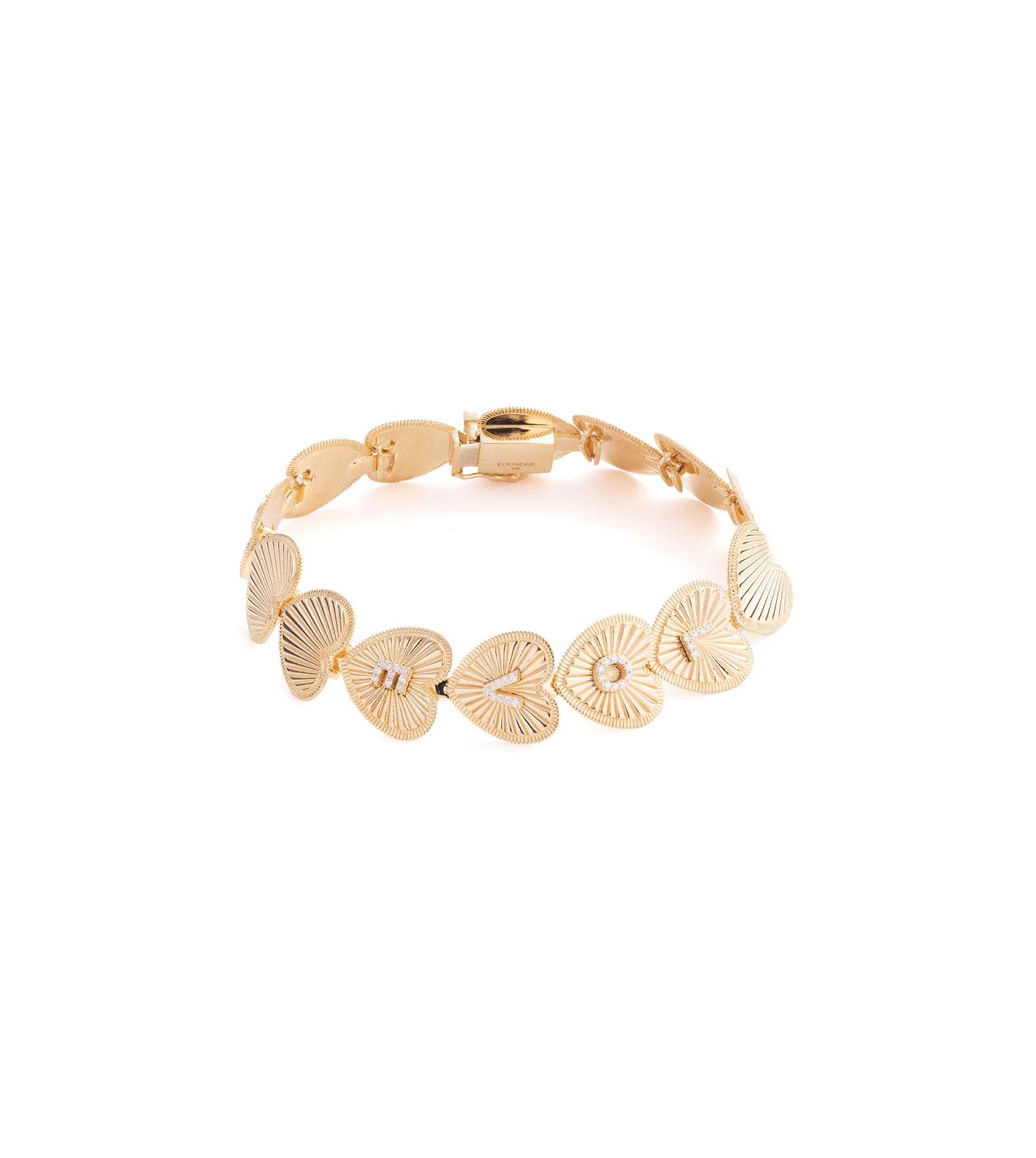 Foundrae 18kt Yellow Gold Four Heart Clover Bracelet - Farfetch