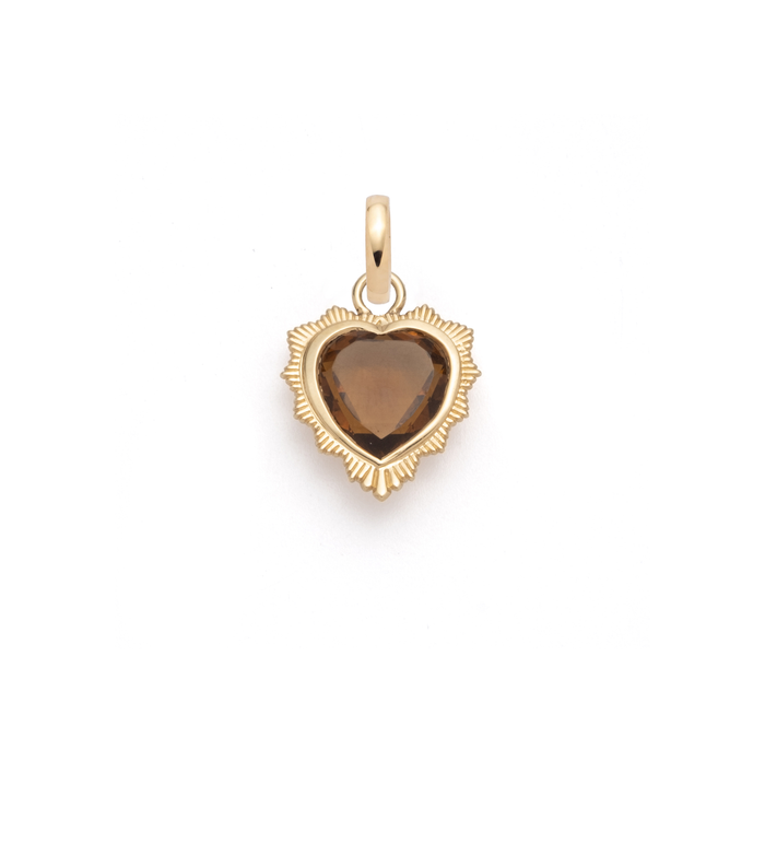 18K Yellow Gold Four Heart Clover Mini Medallion with Diamond – FoundRae