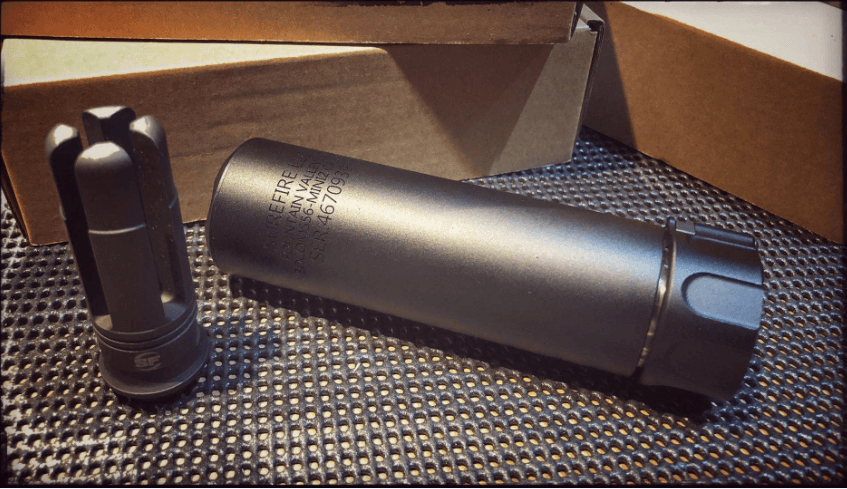 5KU】SOCOM556-MINI2 Silencer -14MM ( BK )「5KU製MINI2タイプ サプレッサー＆ハイダー (14 –  DropShotJapan