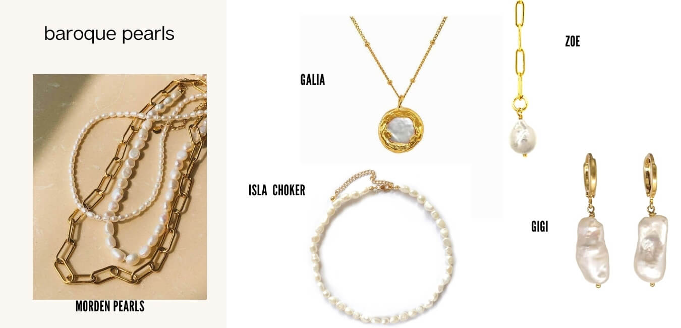 koragarro pearl necklace earrings baruoque pearl jewelry