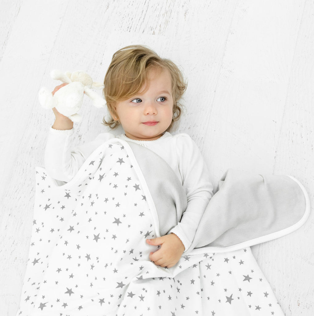 4 Season Ultimate Baby Sleep Bag, Merino Wool & Organic Cotton, 2 Months -  2 Years, Night Sky