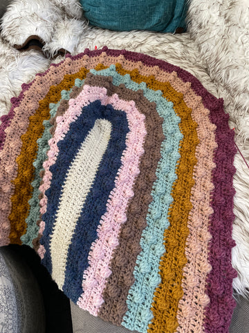 Rainbow blanket pattern by Khloe Kates