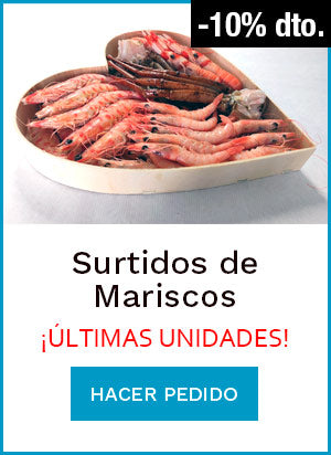 Surtido de marisco para comidas de Navidad