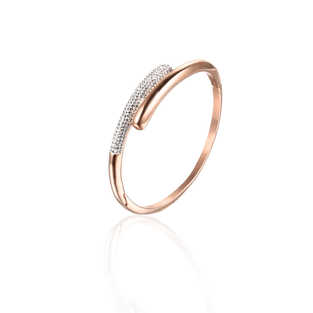 Preciosa Crystal Bold on-off Stainless steel Bangle – SUNKING JEWELLERY