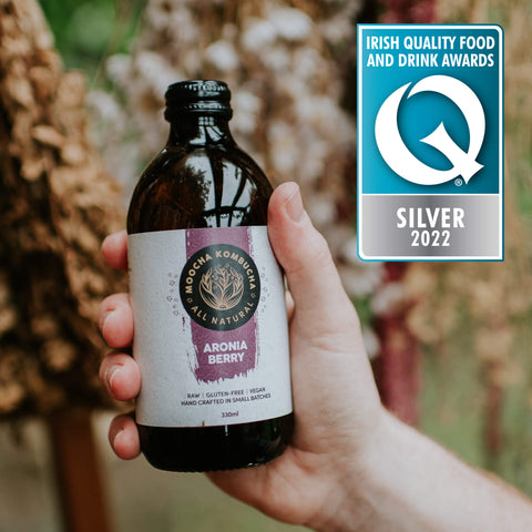 Irish Quality Food and Drinks Award Winning Drink, Aronia Berry Moocha Kombucha