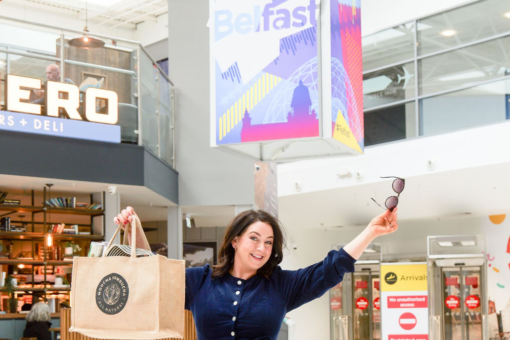 Bronagh Quail of Moocha Kombucha at Belfast City Airport