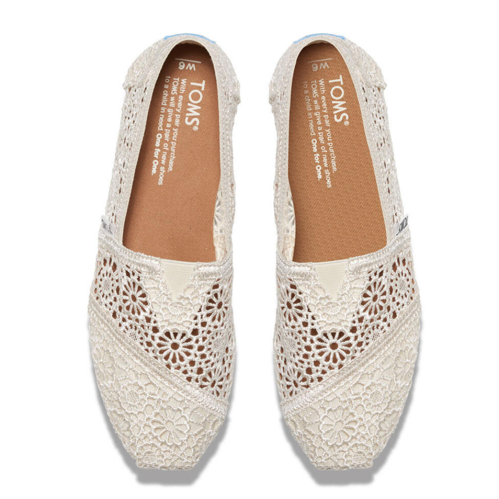 toms moroccan crochet white