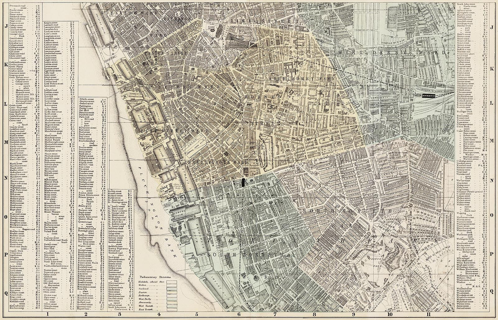 Liverpool South Town Plan 1890 Old Towns Maps