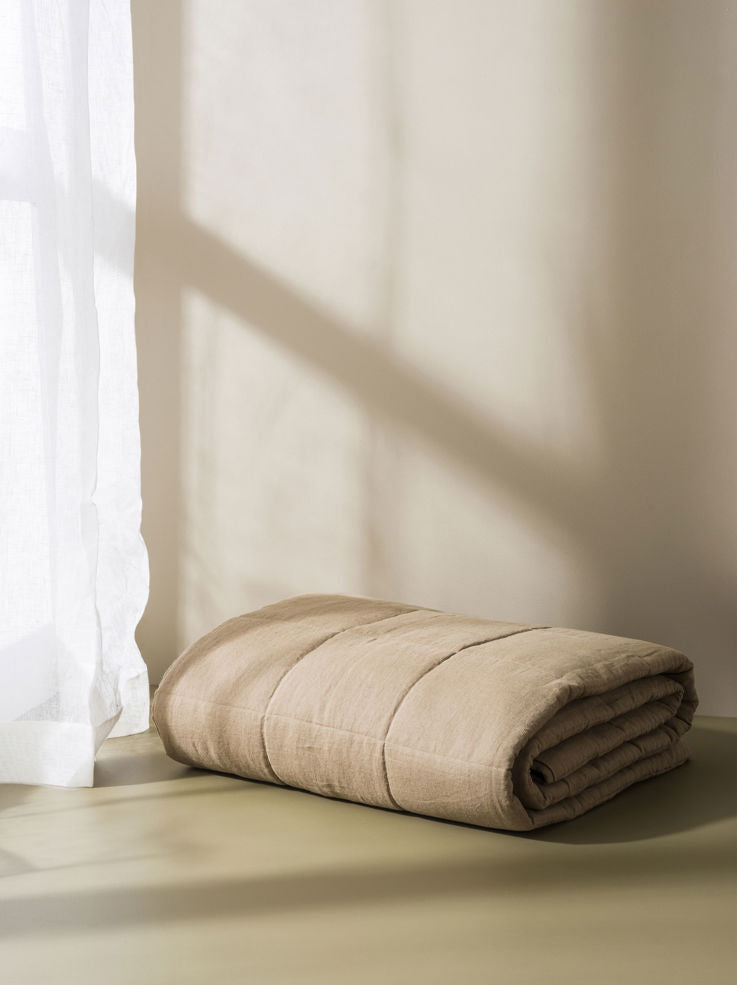 citta linen quilted blanket