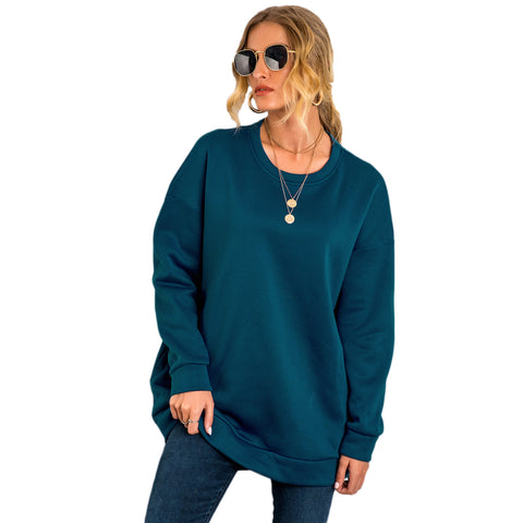 Solid Color Oversize  Sweatshirt Tops