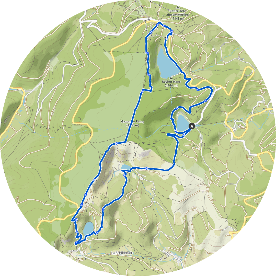 map of route des quatre lacs