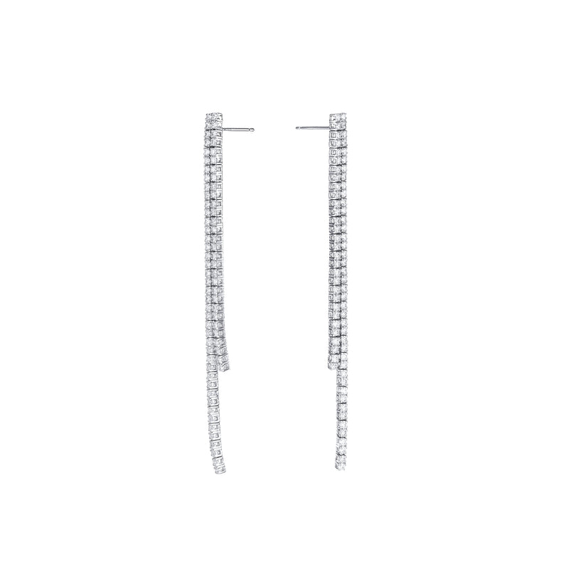 diamond tennis earrings