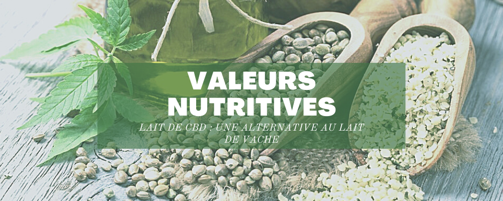 valeurs nutritives lait de cbd