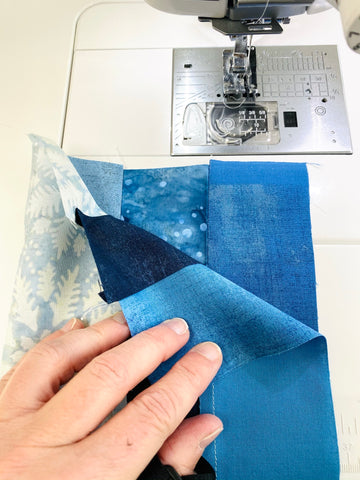 Sewing machine cutting craft fabric and materials for table runner