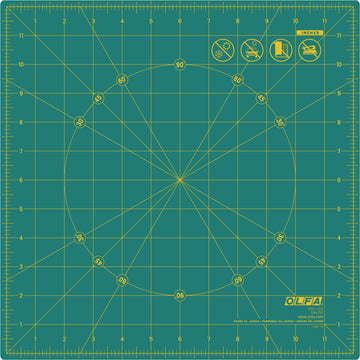 OLFA Double-Sided Self-Healing Rotary Mat 24X36-Green - 091511230666