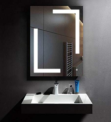 smilesellers Glass 3D Beautiful Modern LED Glass Mirror Lights Glass Imported Touch Sensor LED Home Mirror LED Mirror