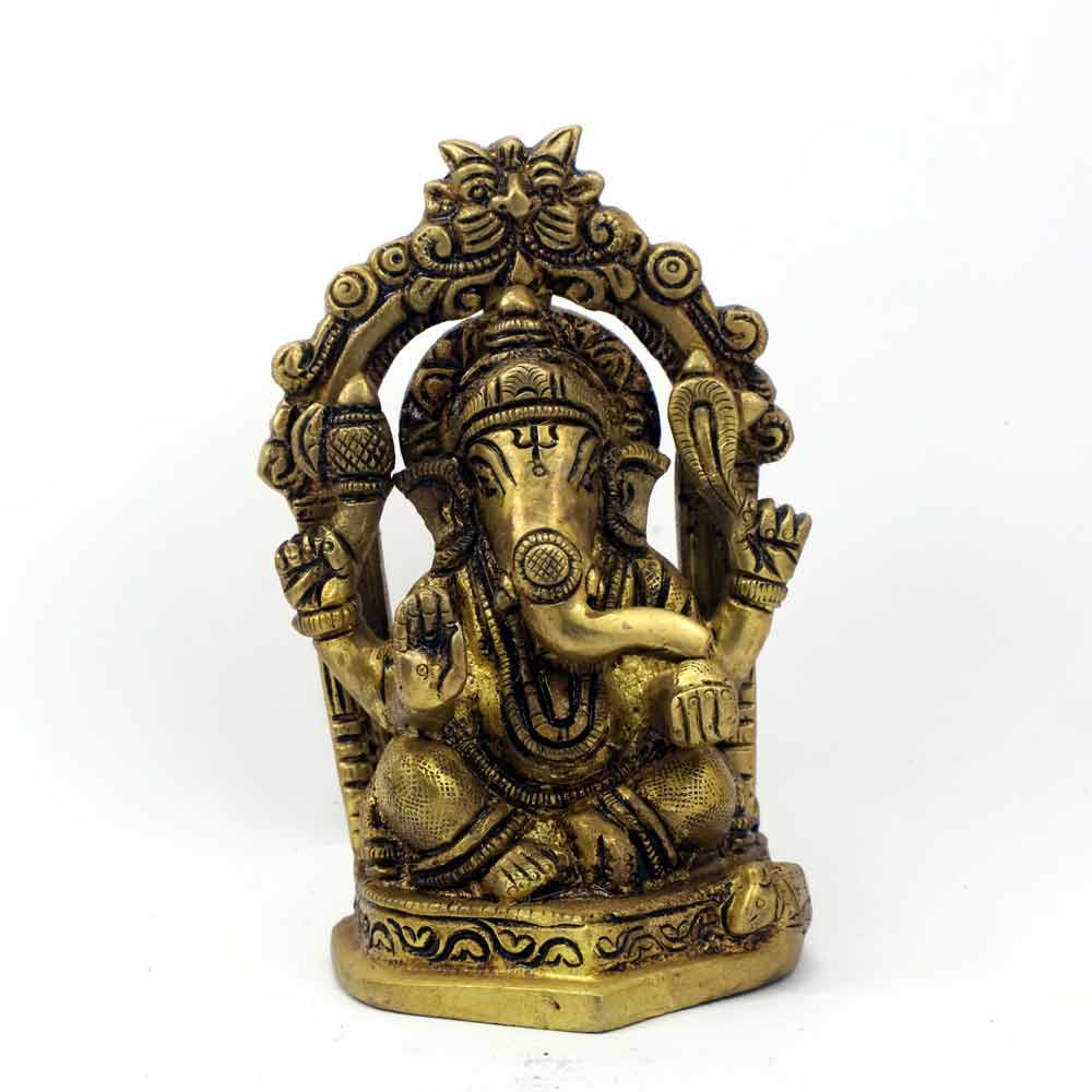 smilesellers Beautifully Hand Made design Idol of Ganesh ji in sitting posation