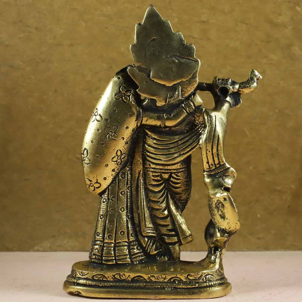 SmileSellers Brass Radha Krishna Idol