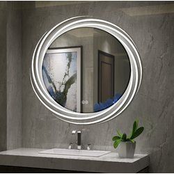 smilesellers Glass LED Wall Mirror With Light-Wall Mounted Backlit- , For Home Office Decor