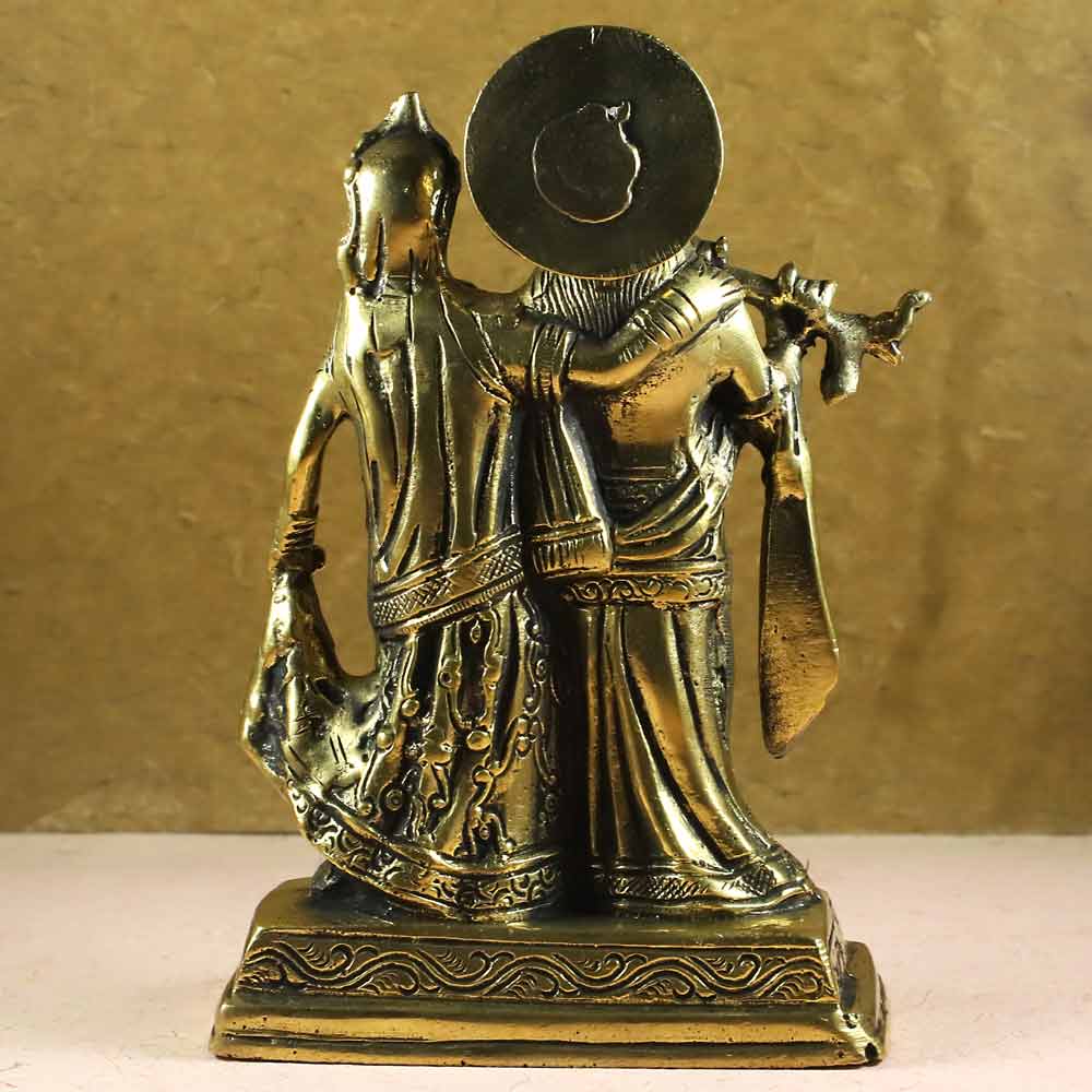 SmileSellers Brass Radha Krishna idol