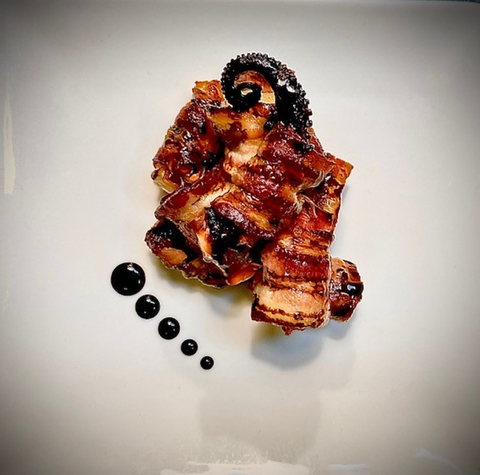 Bacon Wrapped Octopus Game Day Food