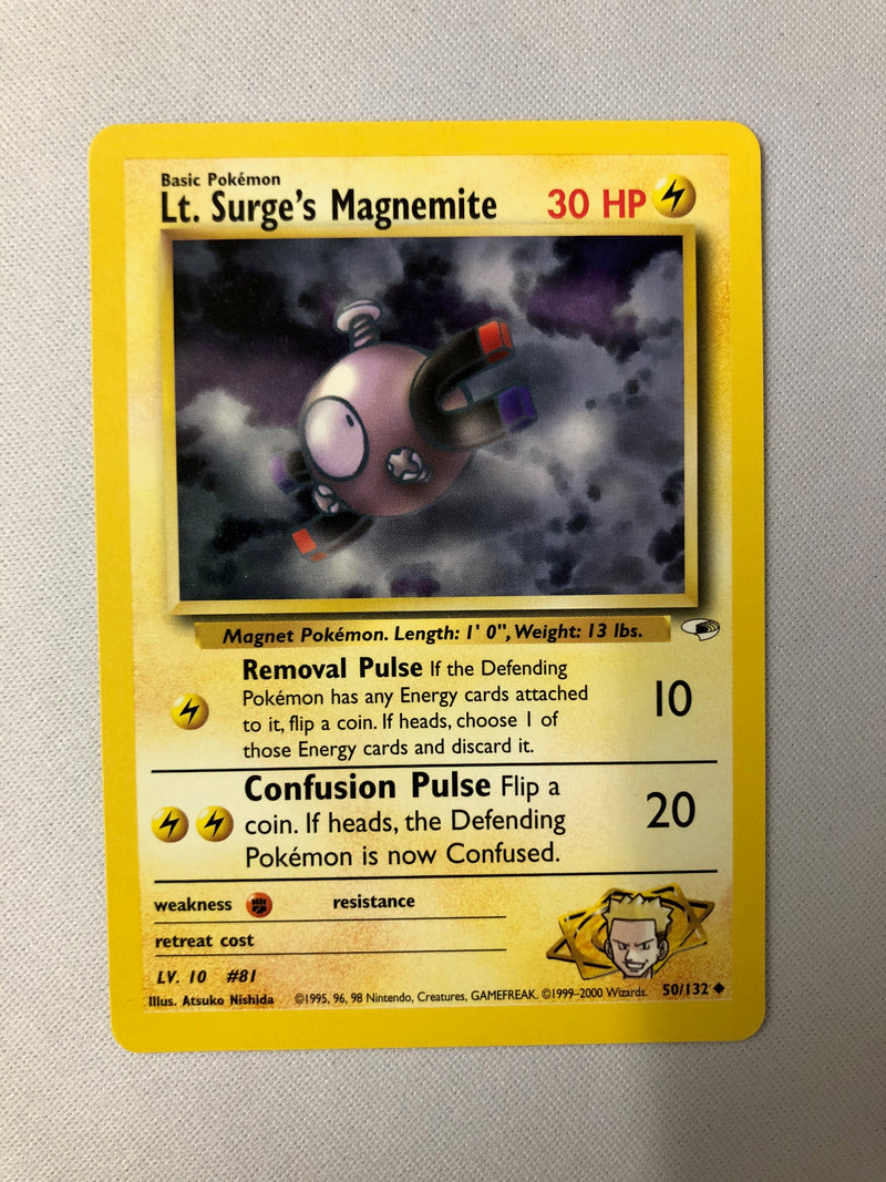 Lt Surge S Magnemite 50 132 Gym Heroes Uncommon Pokemon Card Nm