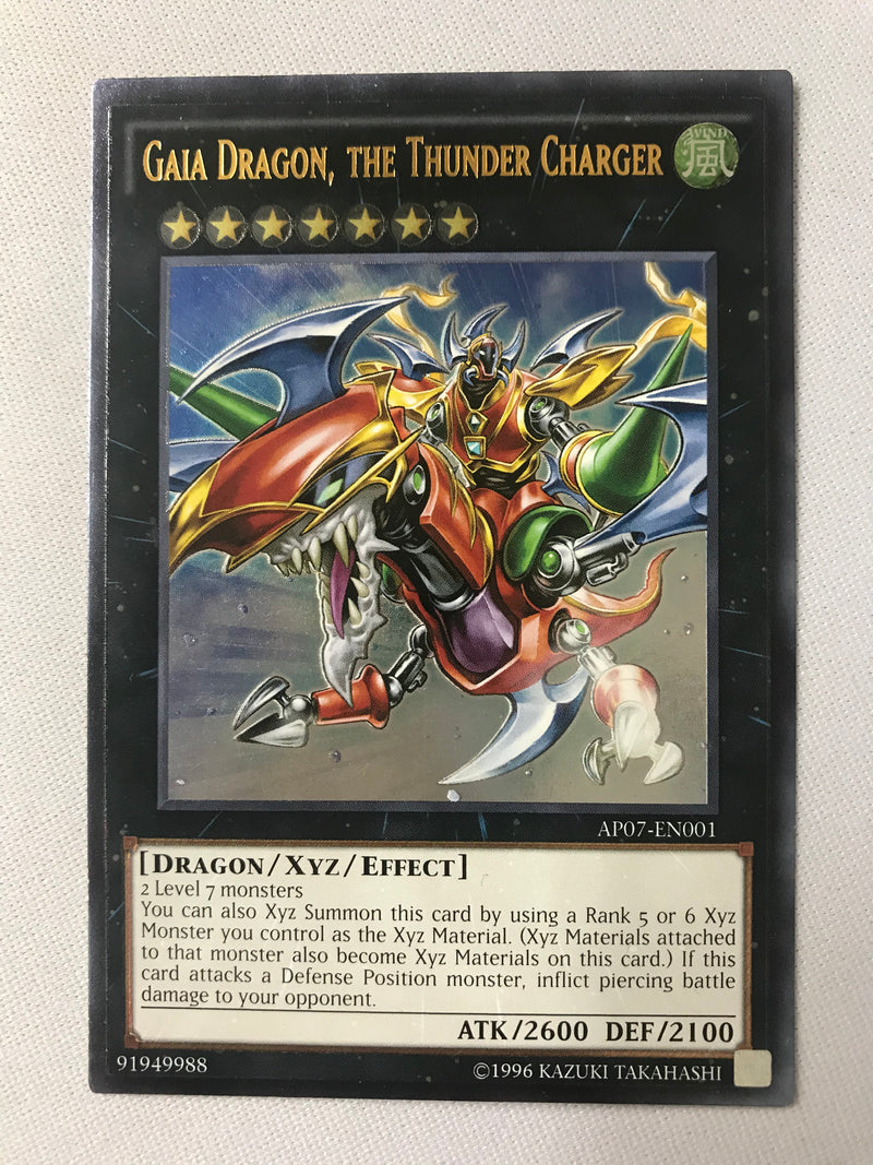 Yugioh Gaia Dragon, the Thunder Charger AP07-EN001 Ultimate Rare Near