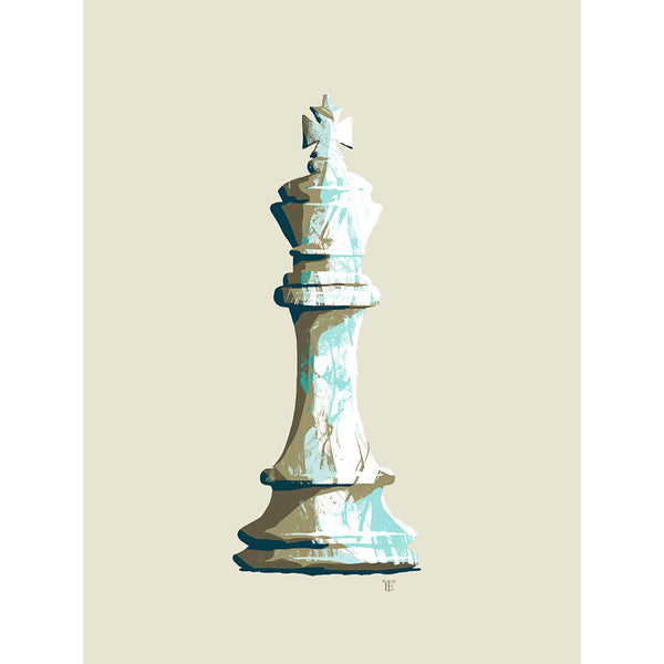 Classic Chess (King, Queen, Checkmate). Art Print by Happy go ella