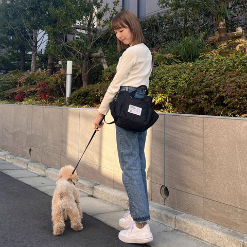 犬のお散歩バッグ（ショルダー利用可） / 2WAY OSANPO BAG