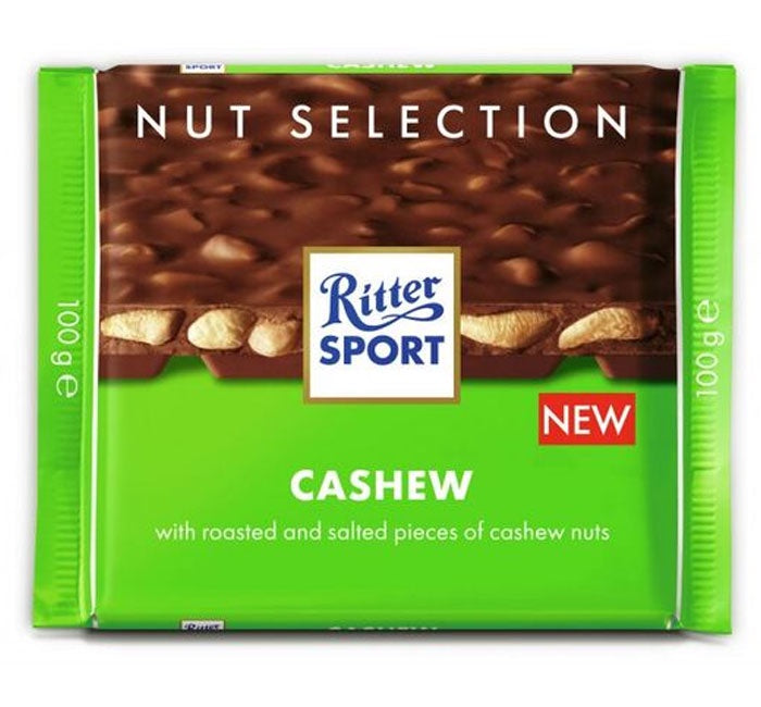 Ritter Sport Milk Chocolate Bar with Cashew