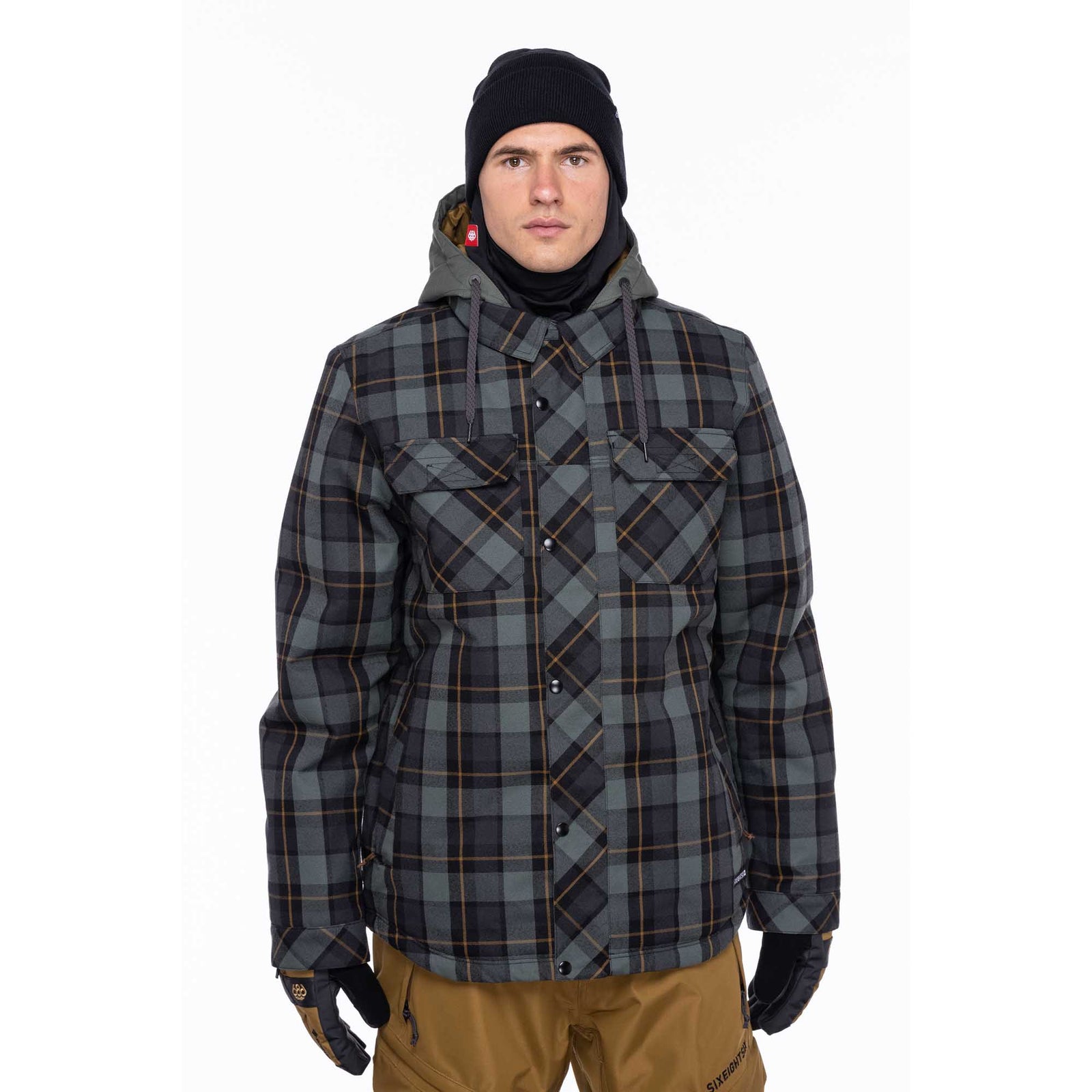 686 Men's Woodland Insulated Jacket 2024 GOBLIN GREEN PLAID