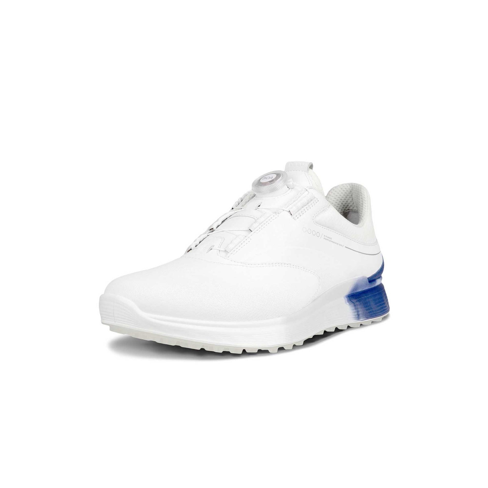 Ecco Men's Golf S-Three BOA® Shoe 2024 WHITE/BLUE DEPTHS/WHITE