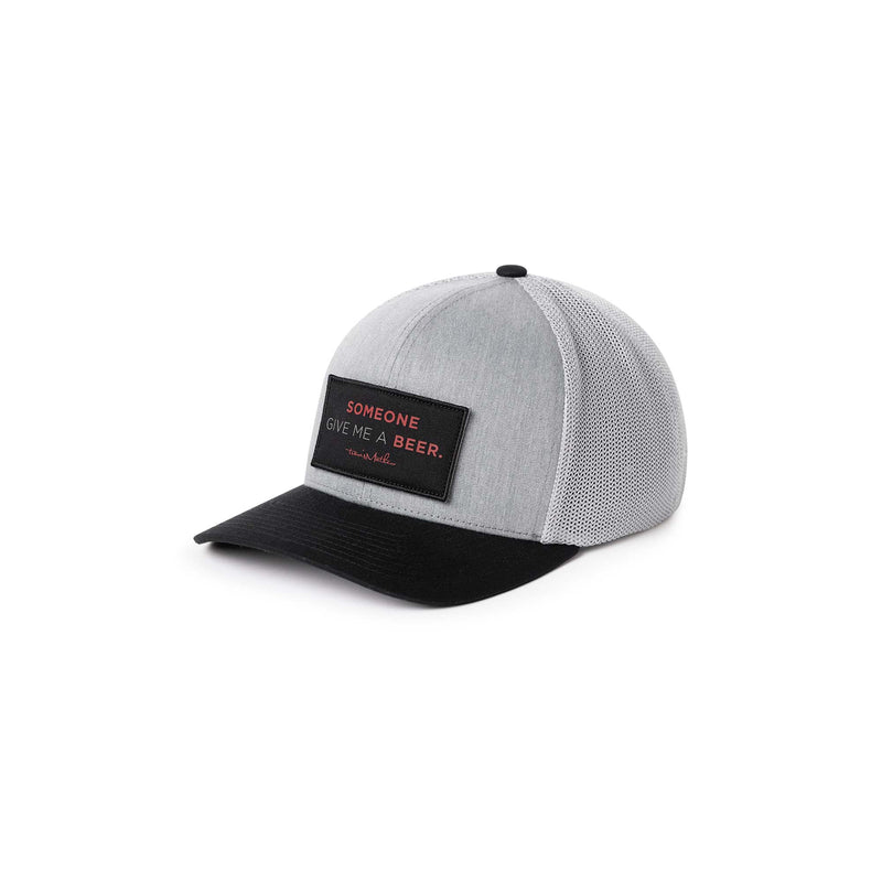 TravisMathew Men's Barfly Snapback Hat 2024 HEATHER GREY/BLACK