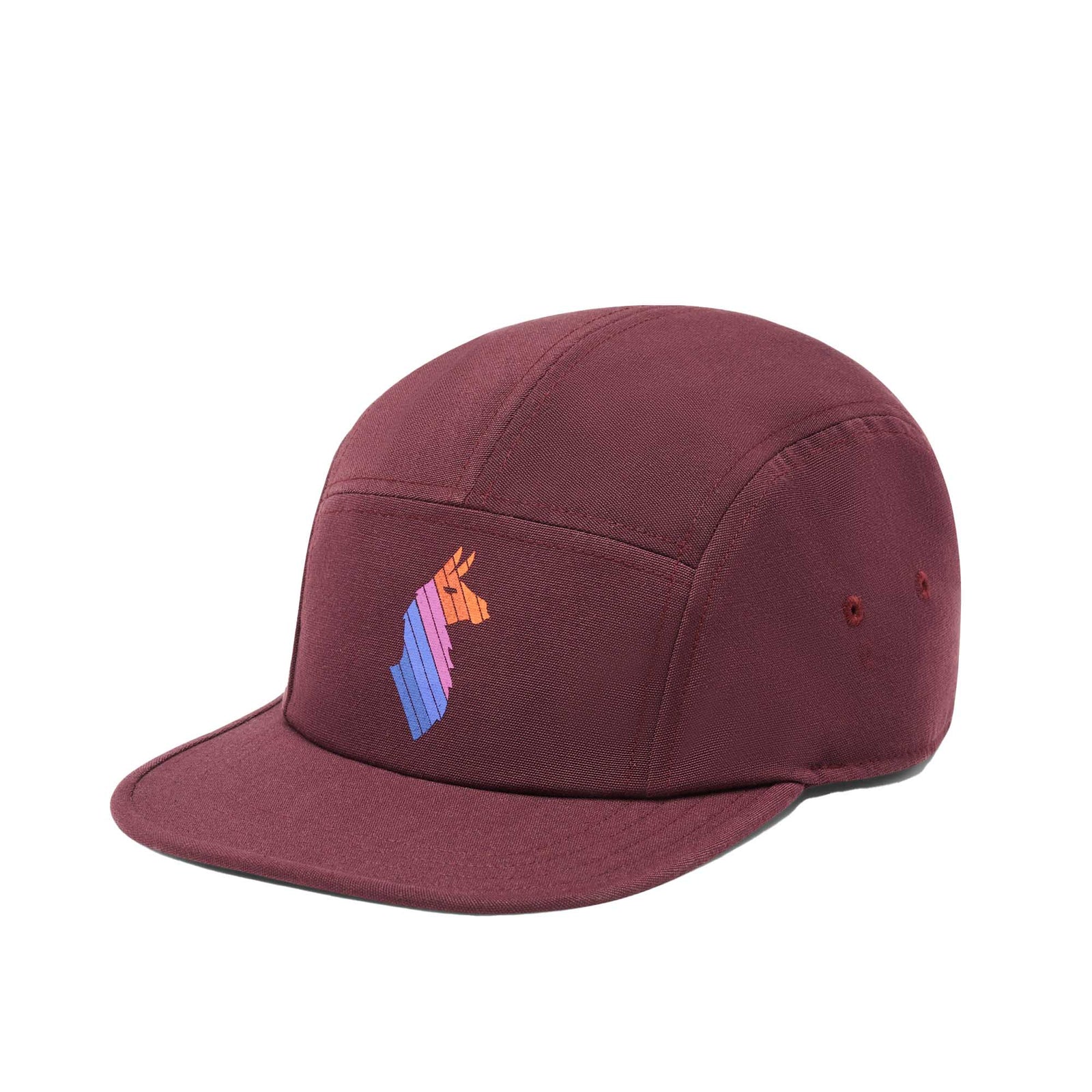 Cotopaxi Llama Stripes 5-Panel Hat 2024 WINE