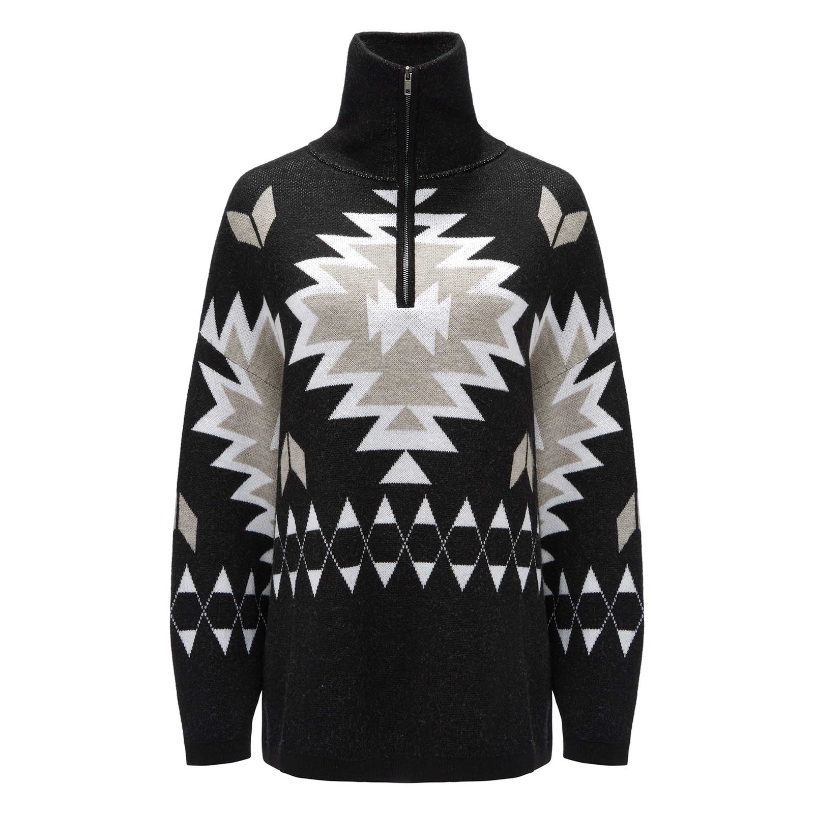 We Norwegians Women's Haldi Zip Up Sweater 2024 BLACK